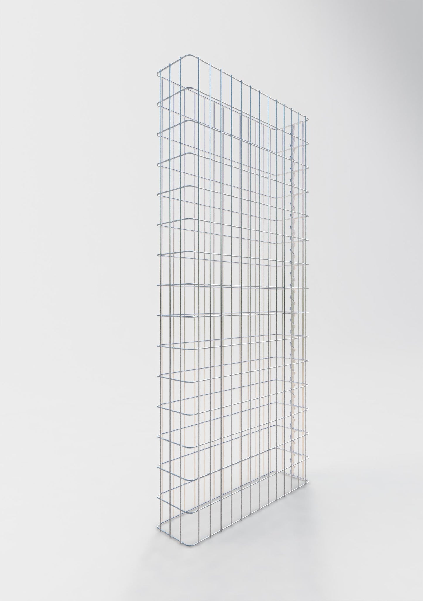 Gabionenzaun Länge 67 cm, Höhe 160 cm, Tiefe 17 cm, Maschenweite 5 x 10 cm