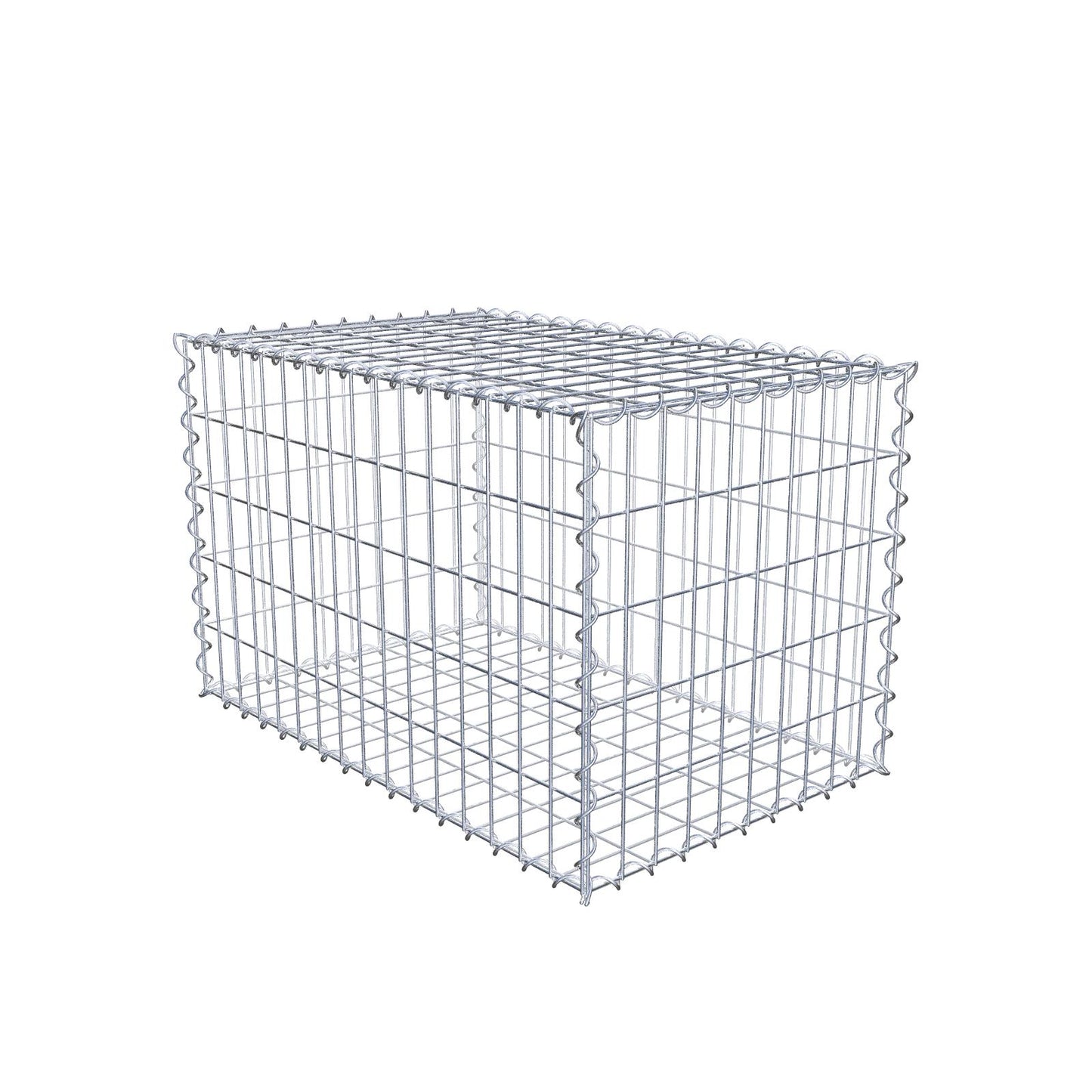 Gabbione 80 cm x 50 cm x 50 cm (L x H x P), maglia 5 cm x 10 cm, spirale
