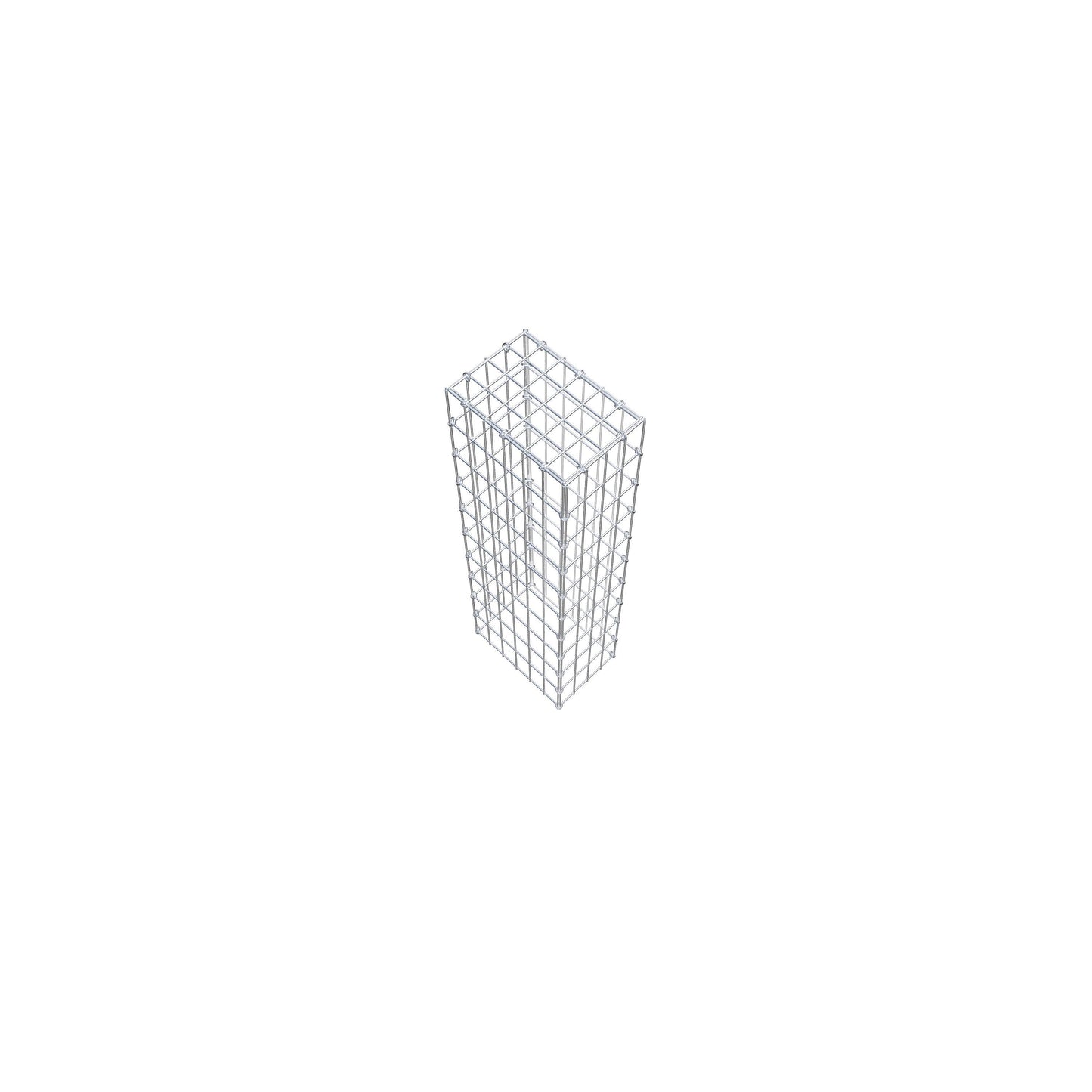 Typ 3 påbyggnadsgabion 100 cm x 30 cm x 20 cm (L x H x D), maskstorlek 5 cm x 10 cm, C-ring