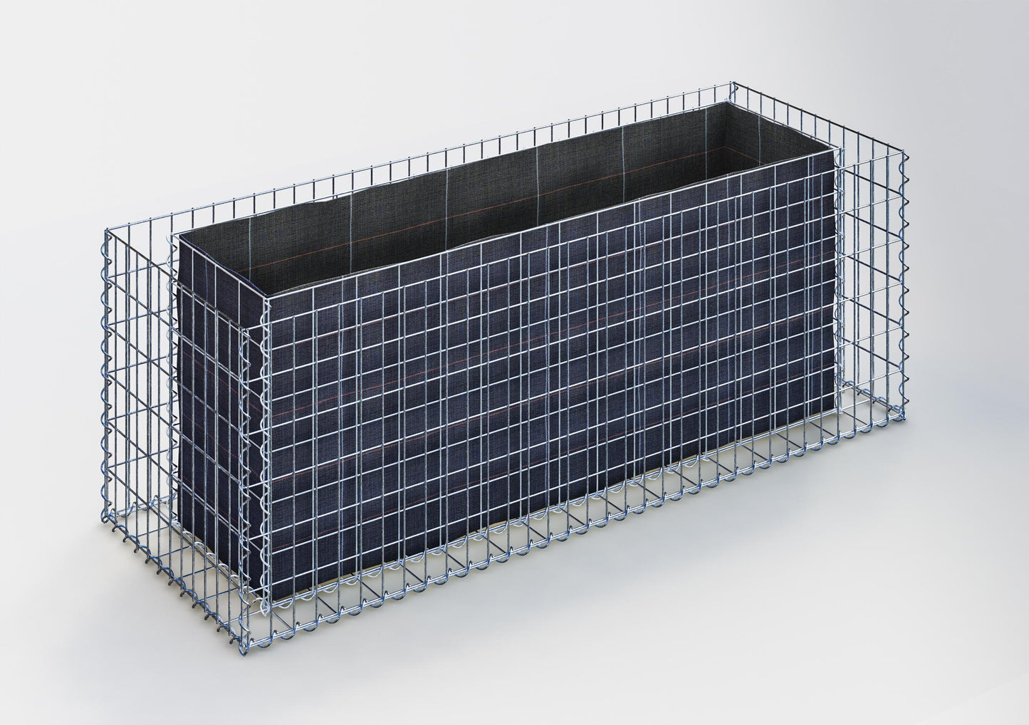Højbed firkantet 170 cm x 60 cm x 60 cm (L x H x D), maskestørrelse 5 x 10 cm, vægtykkelse 10 cm