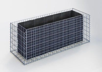 Højbed firkantet 170 cm x 60 cm x 60 cm (L x H x D), maskestørrelse 5 x 10 cm, vægtykkelse 10 cm
