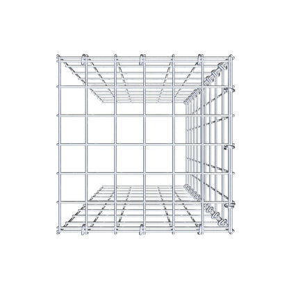 Anbaugabione Typ 4 100 cm x 30 cm x 30 cm (L x H x T), Maschenweite 5 cm x 10 cm, C-Ring
