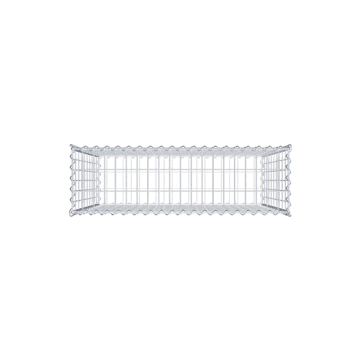 Gabbione 100 cm x 100 cm x 30 cm (L x H x P), maglia 5 cm x 10 cm, spirale