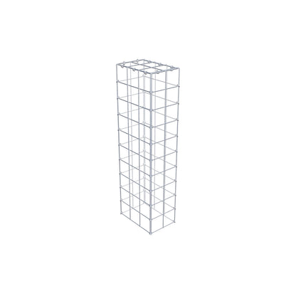 Typ 3 påbyggnadsgabion 100 cm x 30 cm x 20 cm (L x H x D), maskstorlek 10 cm x 10 cm, C-ring