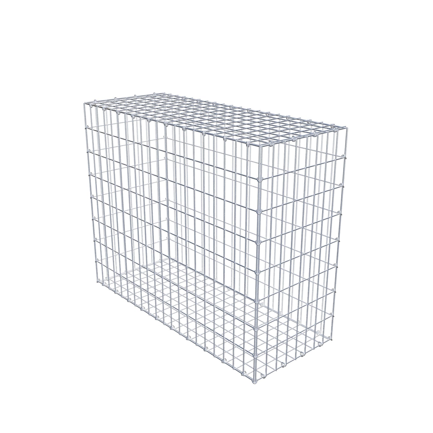 Gabbione 100 cm x 80 cm x 40 cm (L x H x P), maglia 5 cm x 10 cm, anello a C