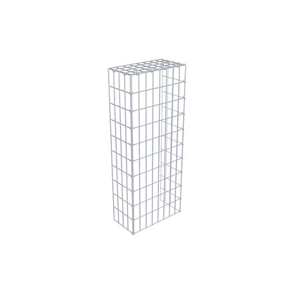 Gavión complementario de tipo 4 100 cm x 20 cm x 40 cm (largo x alto x fondo), malla 5 cm x 10 cm, anillo en C