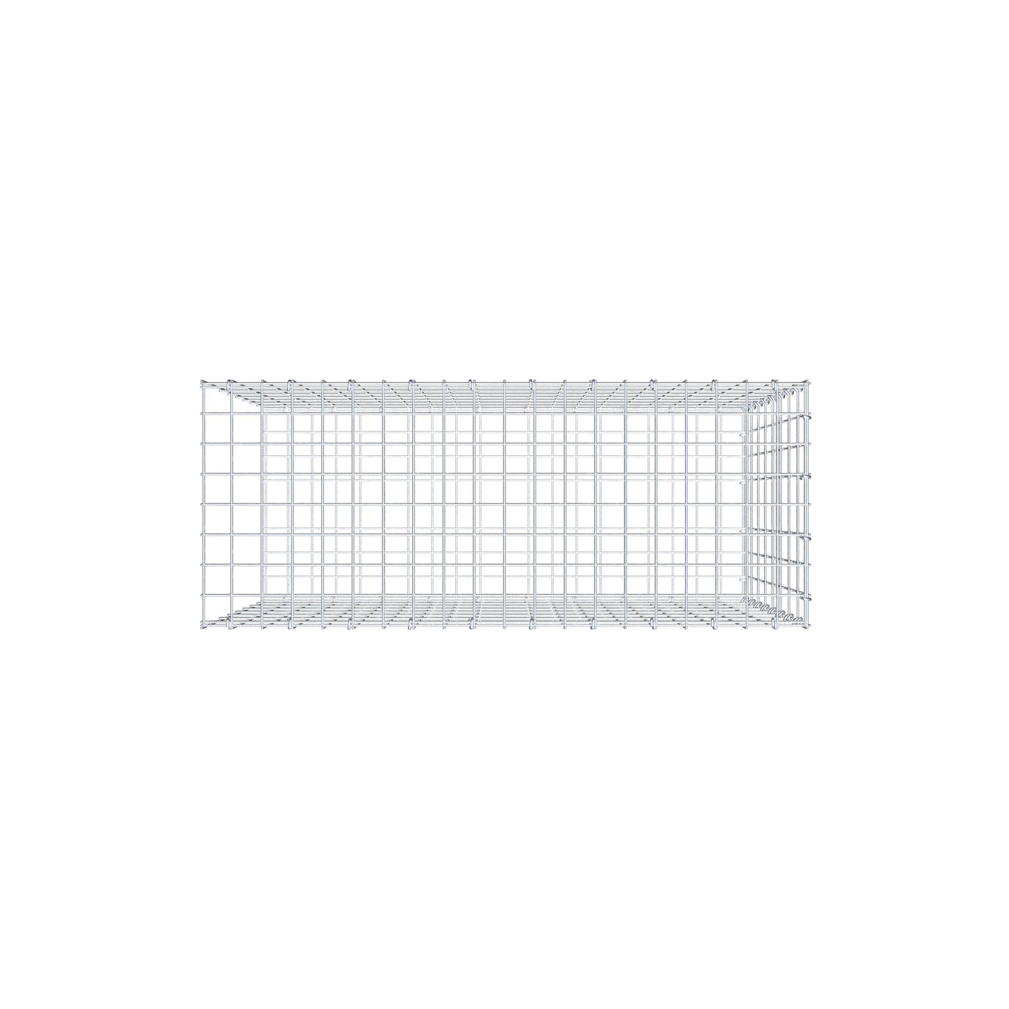 Fourche rapportée type 2 100 cm x 80 cm x 40 cm, mailles 5 cm x 10 cm, anneau en C