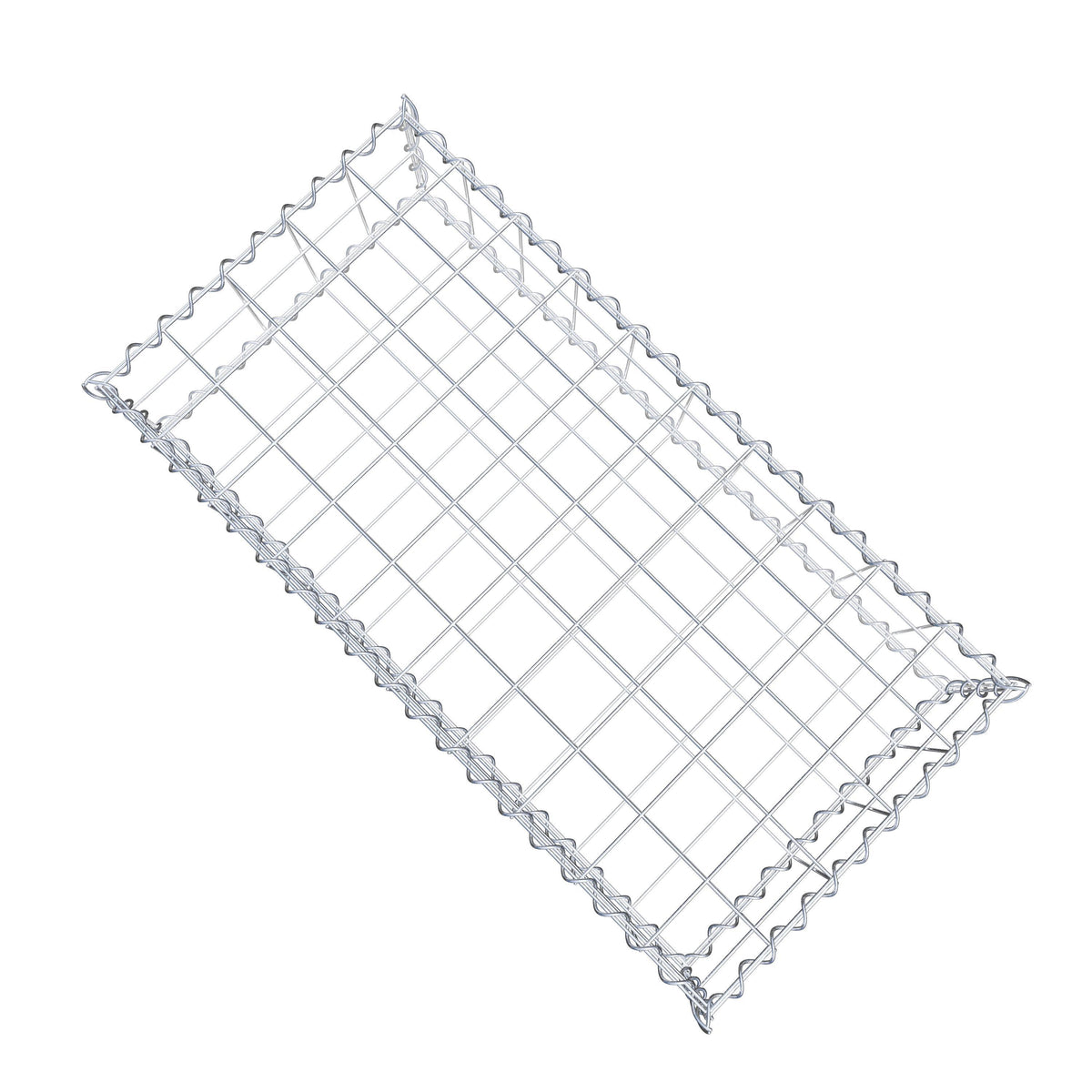 Gavión 100 cm x 20 cm x 50 cm (largo x alto x fondo), malla 10 cm x 10 cm, en espiral