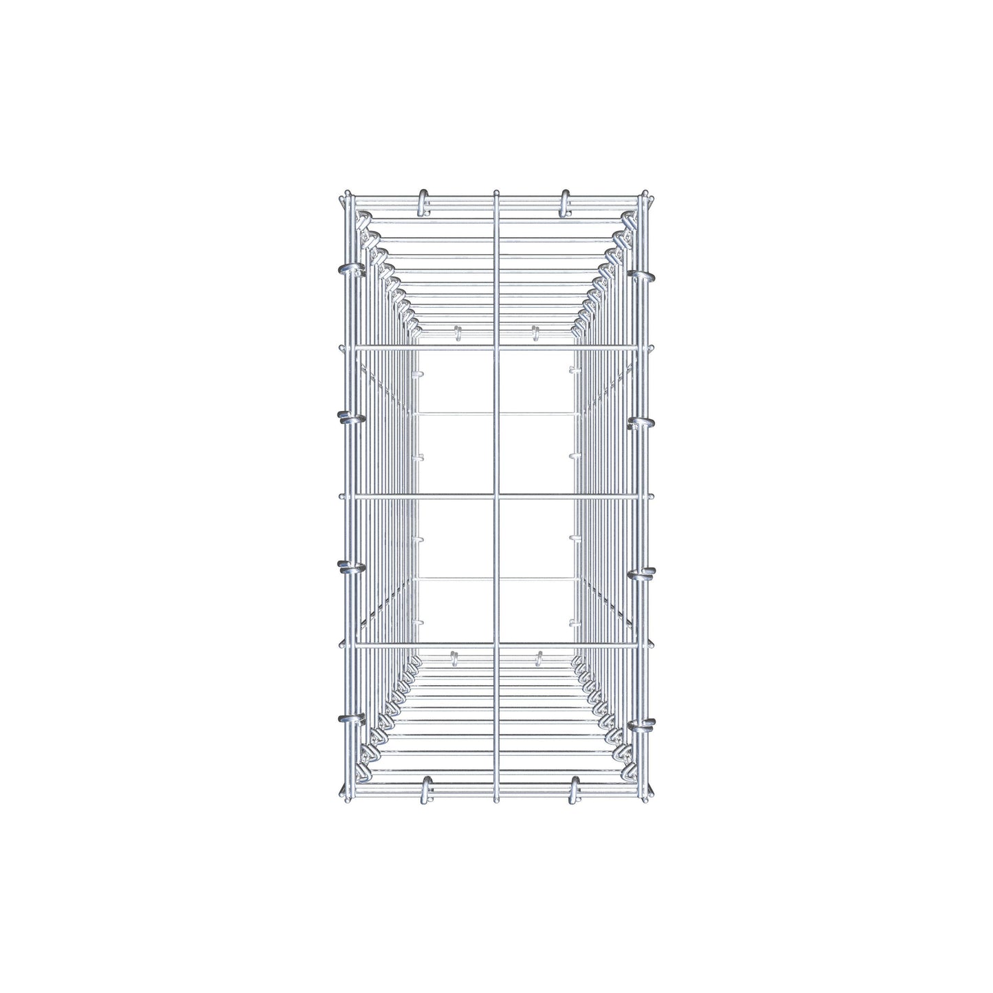 Gabione 100 cm x 20 cm x 40 cm (L x H x T), Maschenweite 10 cm x 10 cm, C-Ring