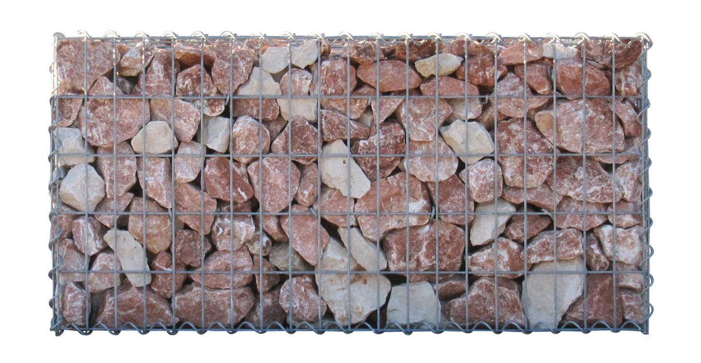 2er Set Gabionen 100 cm x 50 cm x 50 cm (L x H x T), Maschenweite 5 x 10 cm, Spirale