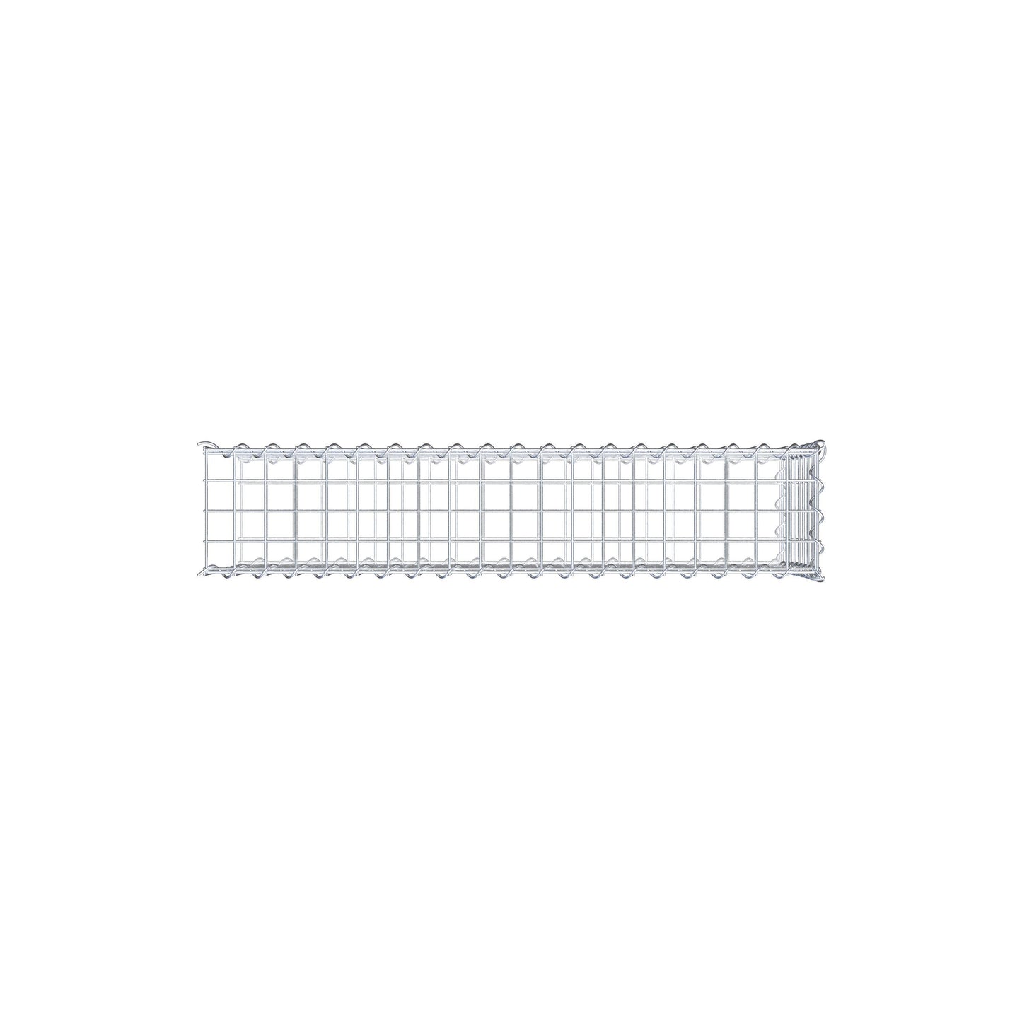 Gavión adulto tipo 2 100 cm x 40 cm x 20 cm (largo x alto x profundidad), tamaño de malla 5 cm x 5 cm, espiral