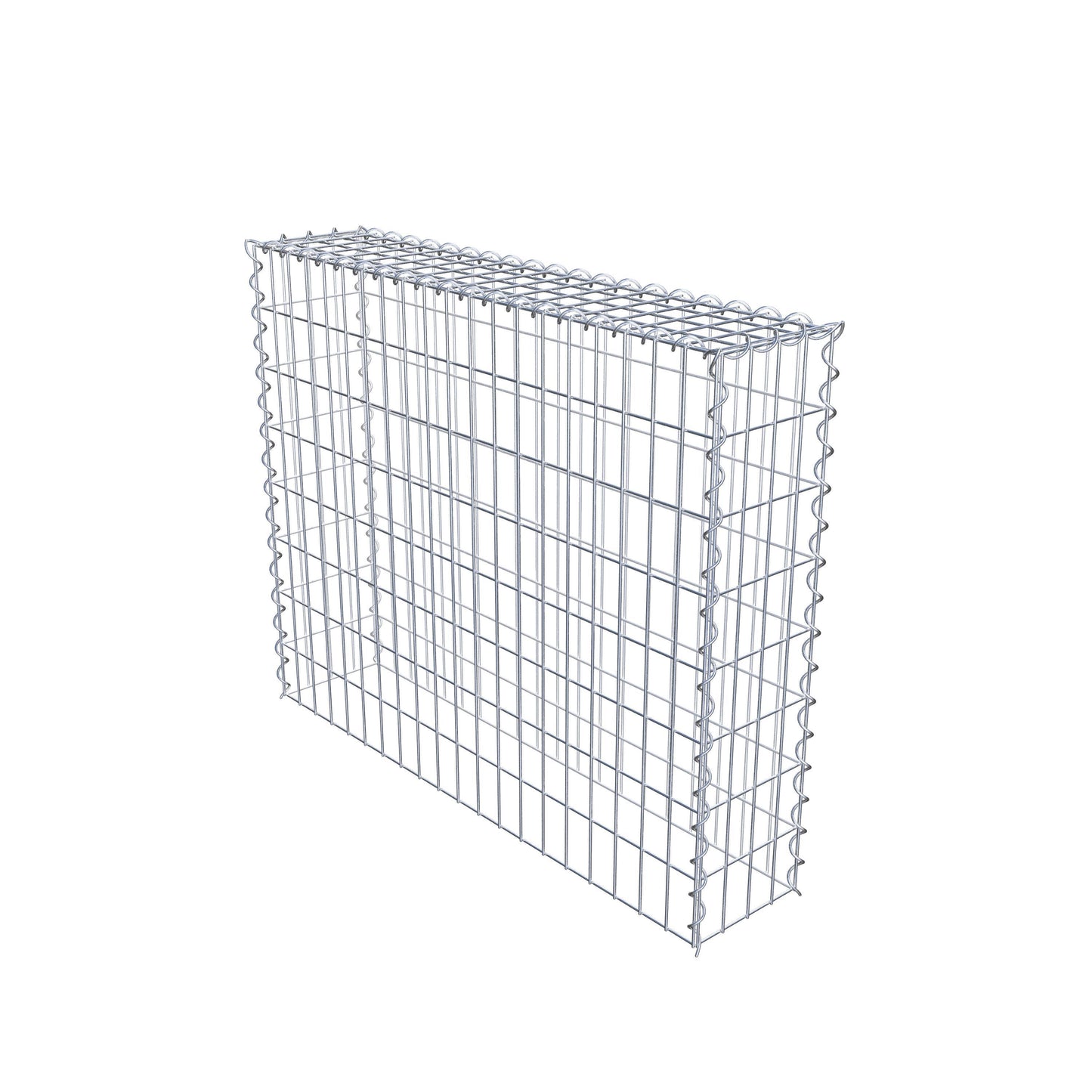 Opvokset gabion type 3 100 cm x 80 cm x 20 cm (L x H x D), maskestørrelse 5 cm x 10 cm, spiral