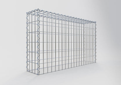 Extra gabion typ 3 100 cm x 60 cm x 20 cm (L x H x D), maskstorlek 5 cm x 10 cm, spiral