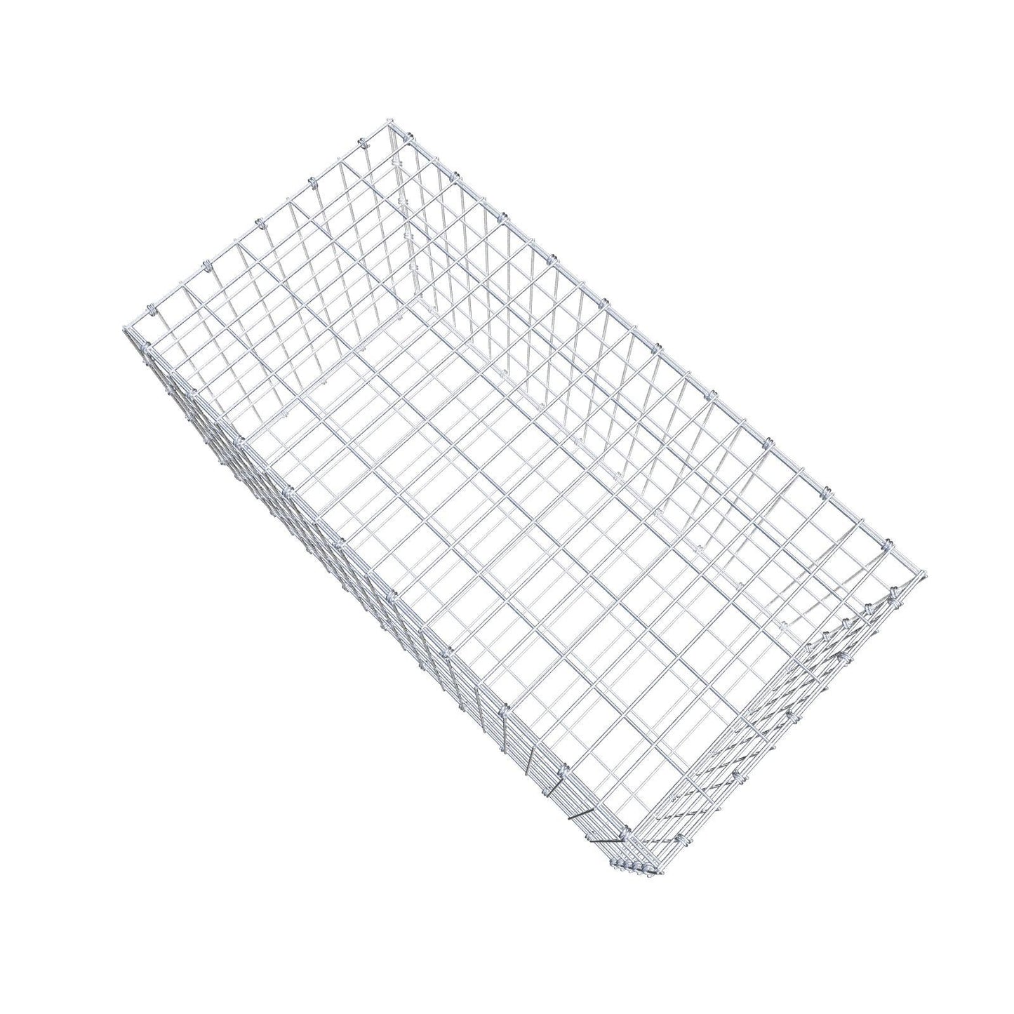 Gabione 100 cm x 50 cm x 50 cm (L x H x T), Maschenweite 5 x 10 cm, Spiralring