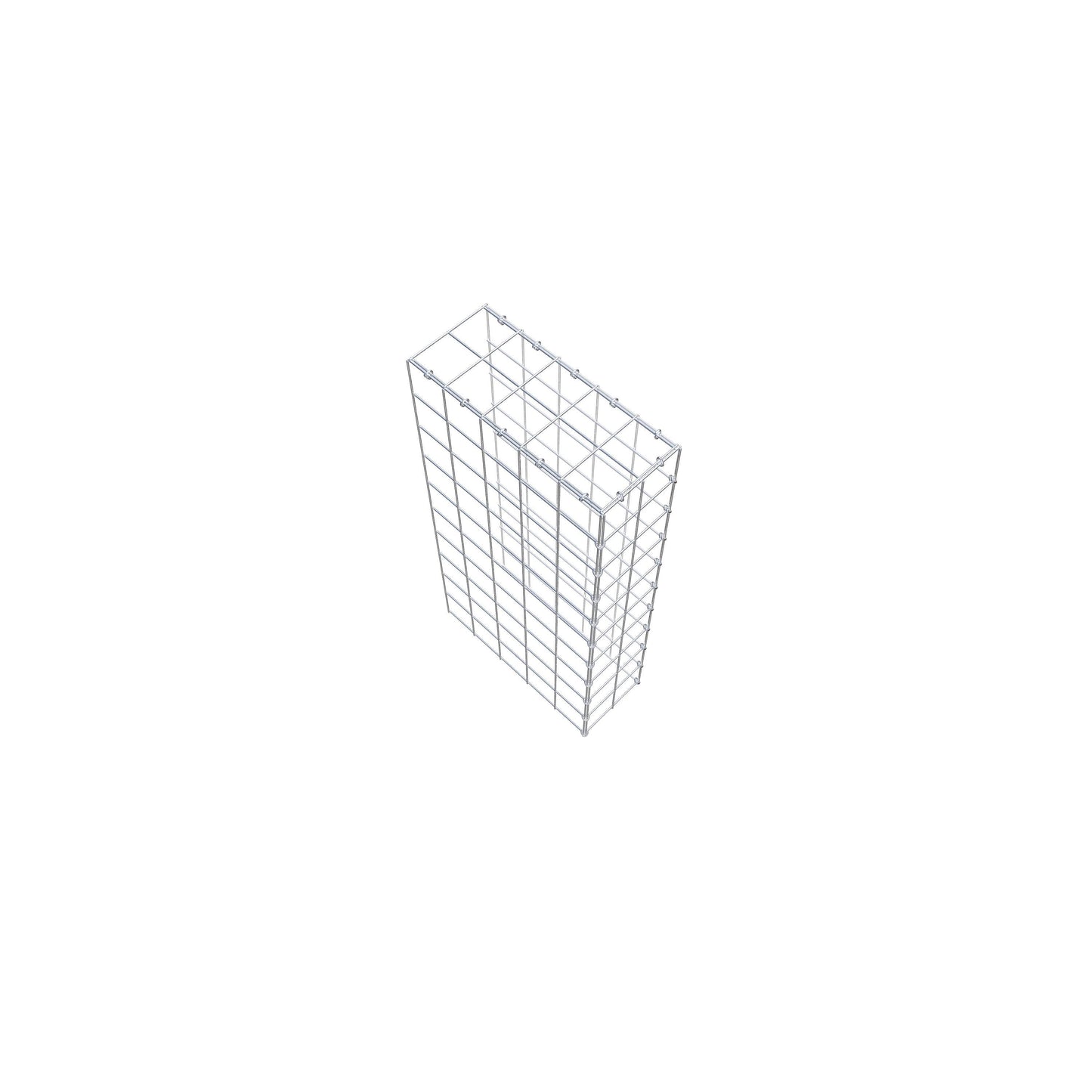 Mounted gabion type 4 100 cm x 50 cm x 20 cm (L x H x D), mesh size 10 cm x 10 cm, C-ring