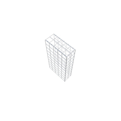 Mounted gabion type 4 100 cm x 50 cm x 20 cm (L x H x D), mesh size 10 cm x 10 cm, C-ring