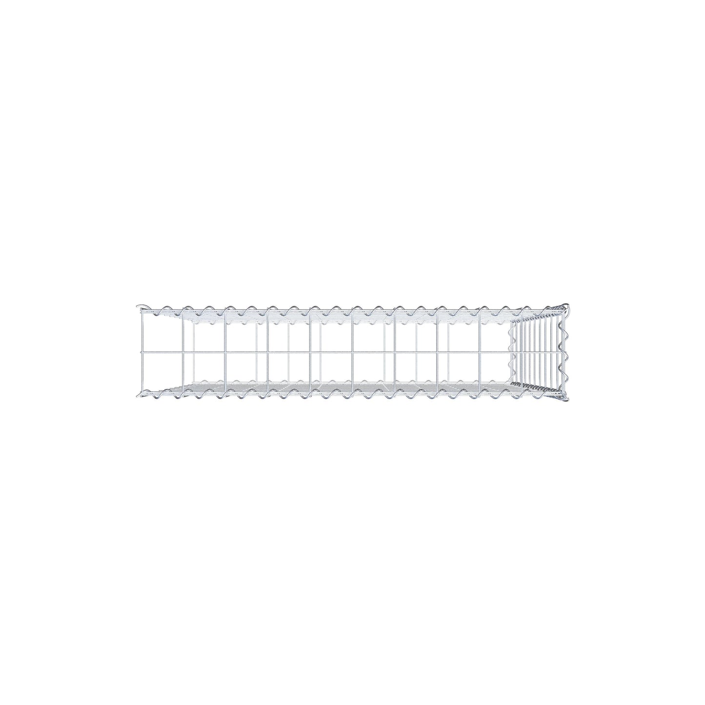 Extra gabion typ 2 100 cm x 100 cm x 20 cm (L x H x D), maskstorlek 10 cm x 10 cm, spiral