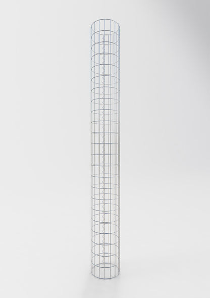 Colonne de gabion ronde 27 cm de diamètre, 230 cm de hauteur, mailles 5 cm x 10 cm