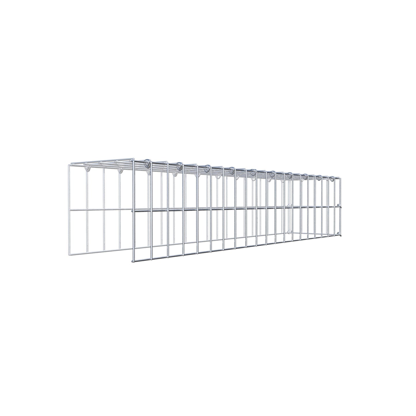 Anbaugabione Typ 4 100 cm x 20 cm x 20 cm (L x H x T), Maschenweite 5 cm x 10 cm, C-Ring