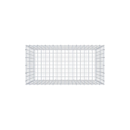 Gabion 100 cm x 90 cm x 50 cm (L x H x D), maskstorlek 5 cm x 10 cm, C-ring