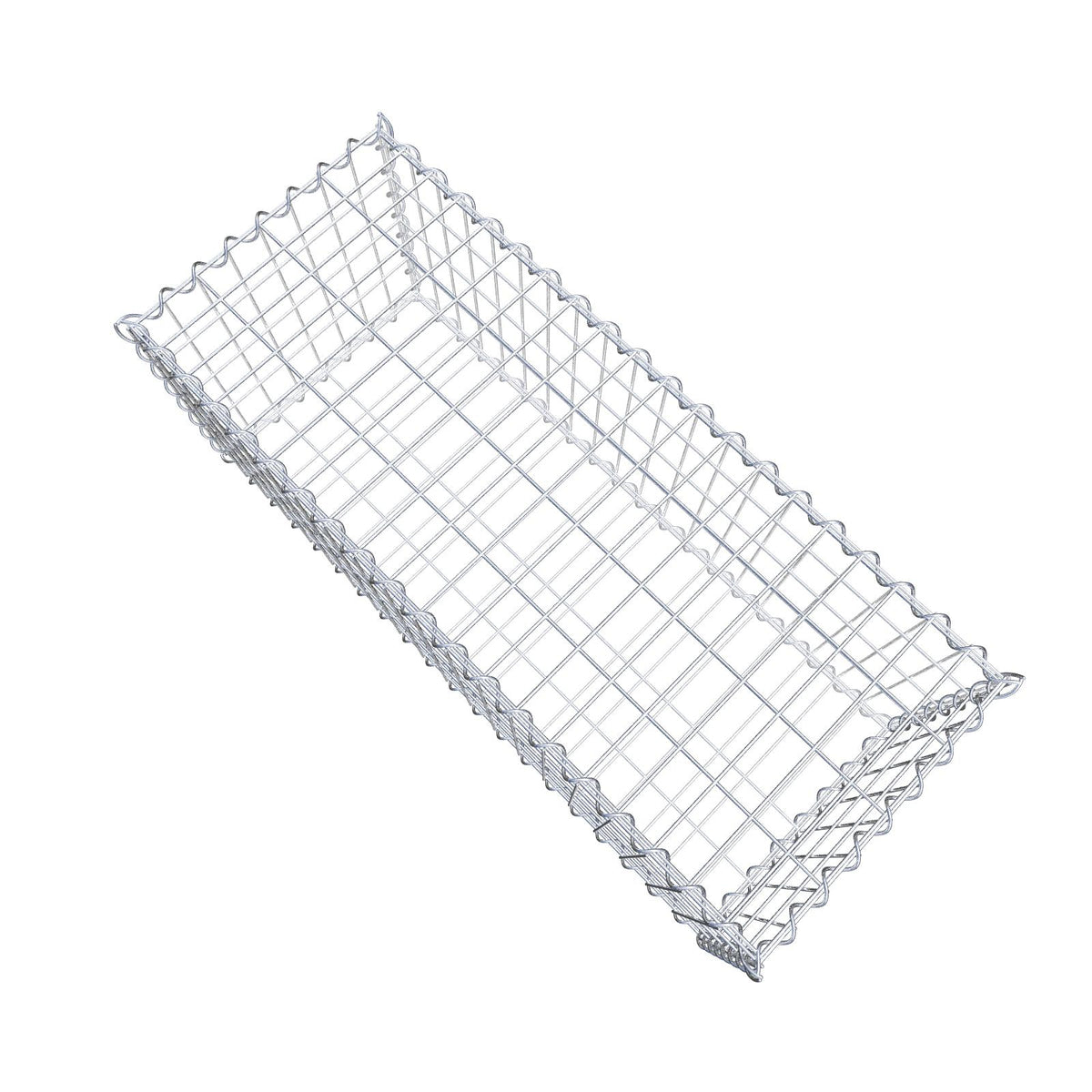 Schanskorf 100 cm x 40 cm x 40 cm (L x H x D), maaswijdte 5 cm x 10 cm, spiraalvormig