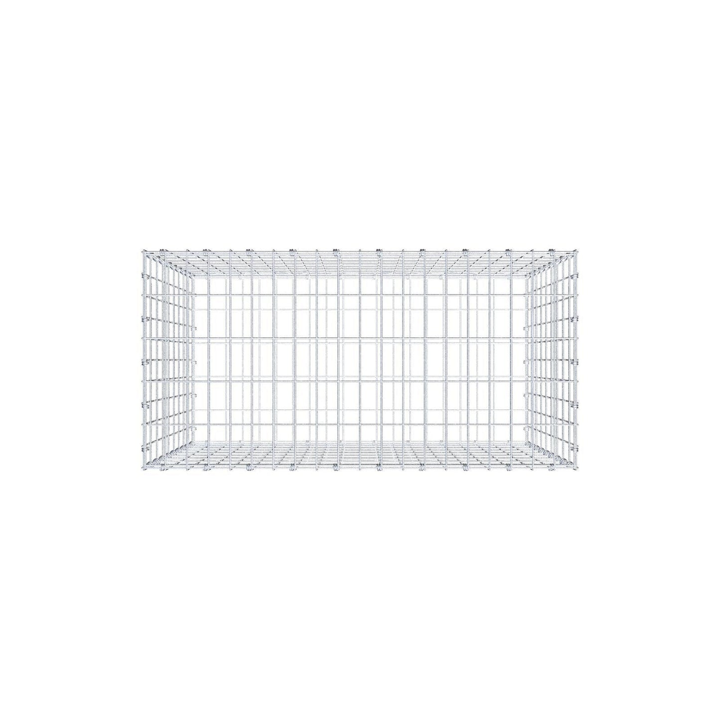 Gabion 100 cm x 90 cm x 50 cm (L x H x D), maskstorlek 5 x 10 cm, spiralring