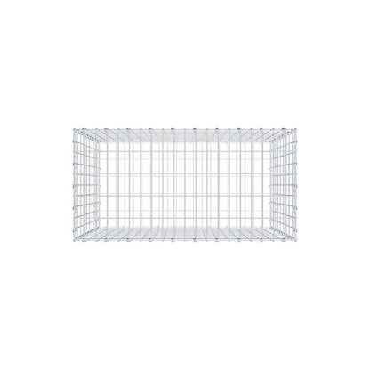 Gabion 100 cm x 90 cm x 50 cm (L x H x D), maskstorlek 5 x 10 cm, spiralring