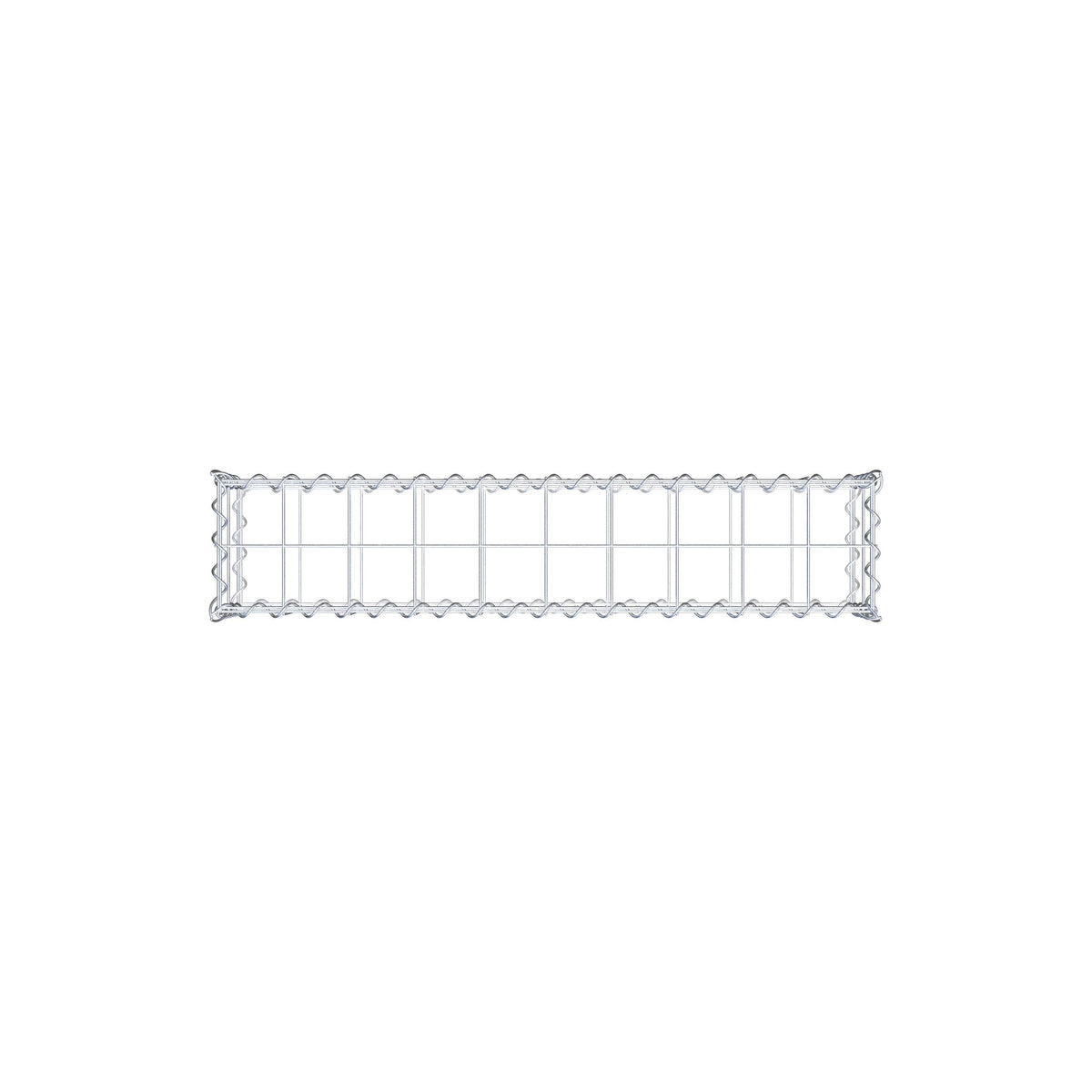 Gabion 100 cm x 20 cm x 20 cm (L x H x D), mesh size 10 cm x 10 cm, spiral