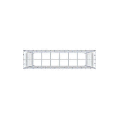 Monteret gabion type 3 100 cm x 80 cm x 20 cm (L x H x D), maskestørrelse 10 cm x 10 cm, C-ring