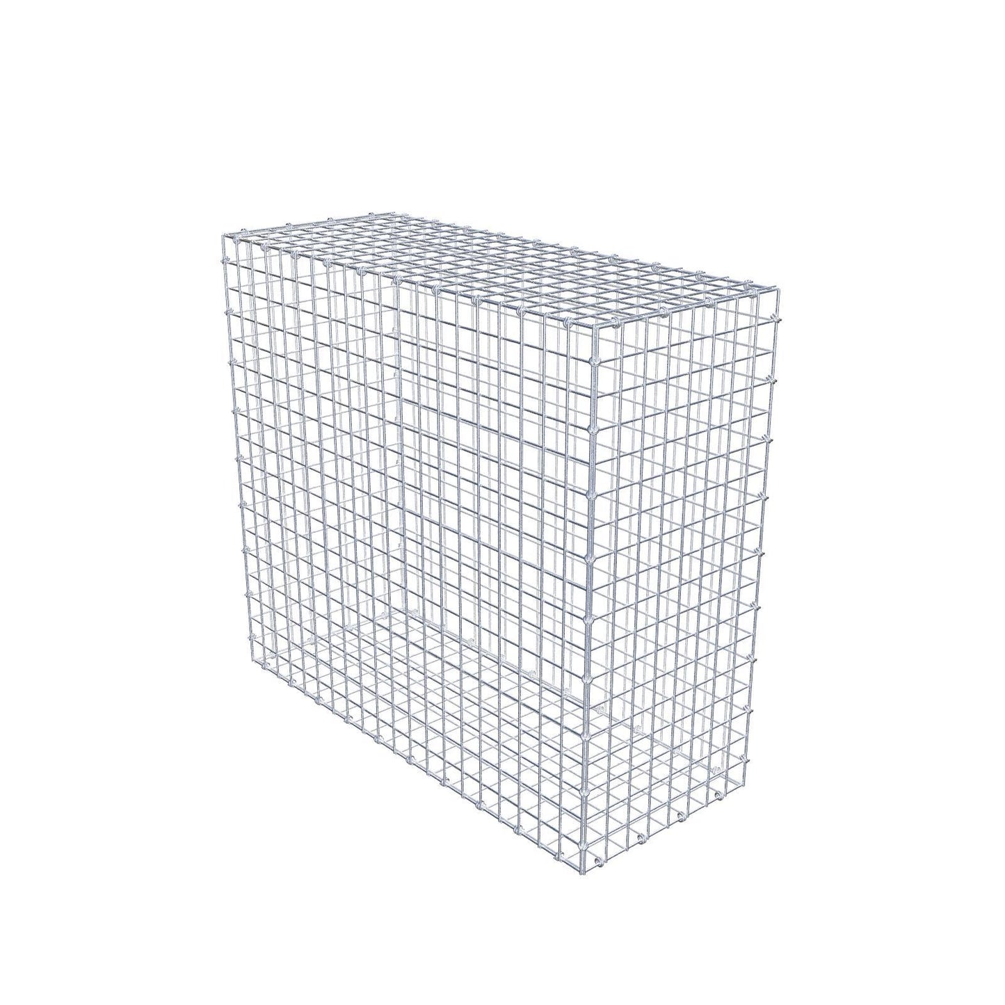 Gabion 100 cm x 90 cm x 40 cm (L x H x D), maskstorlek 5 x 5 cm, spiralring