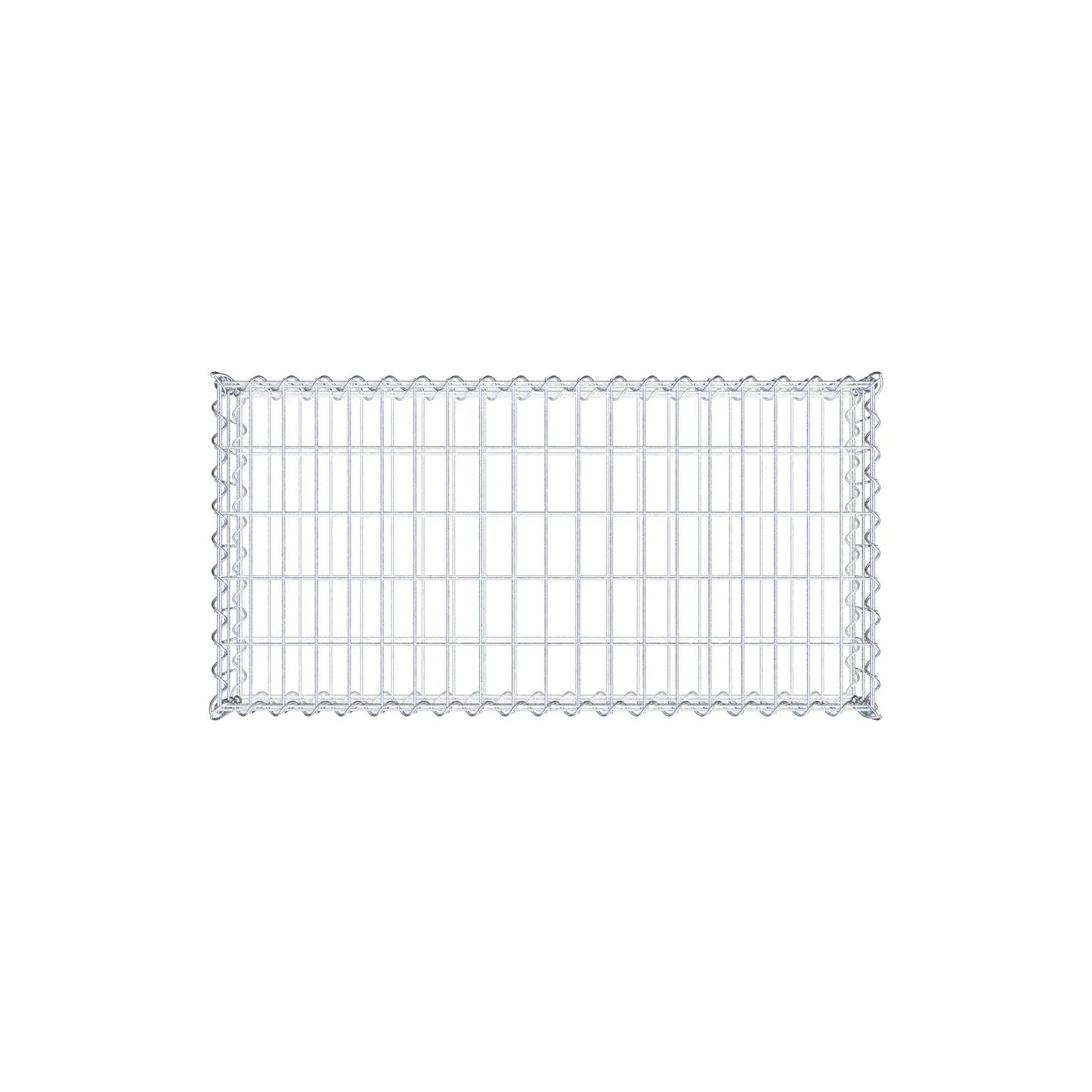 Gabion 100 cm x 20 cm x 50 cm (L x H x D), maskstorlek 5 cm x 10 cm, spiral