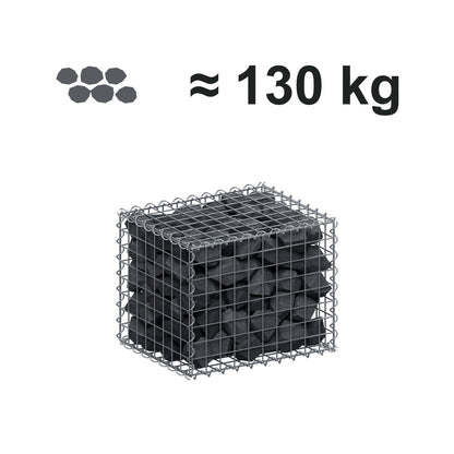 Gabion 50 cm x 40 cm x 40 cm (L x H x D), maskstorlek 5 cm x 5 cm, spiral