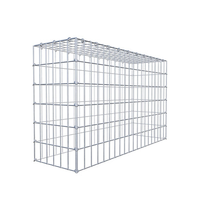 Monteret gabion type 3 100 cm x 60 cm x 30 cm (L x H x D), maskestørrelse 5 cm x 10 cm, C-ring
