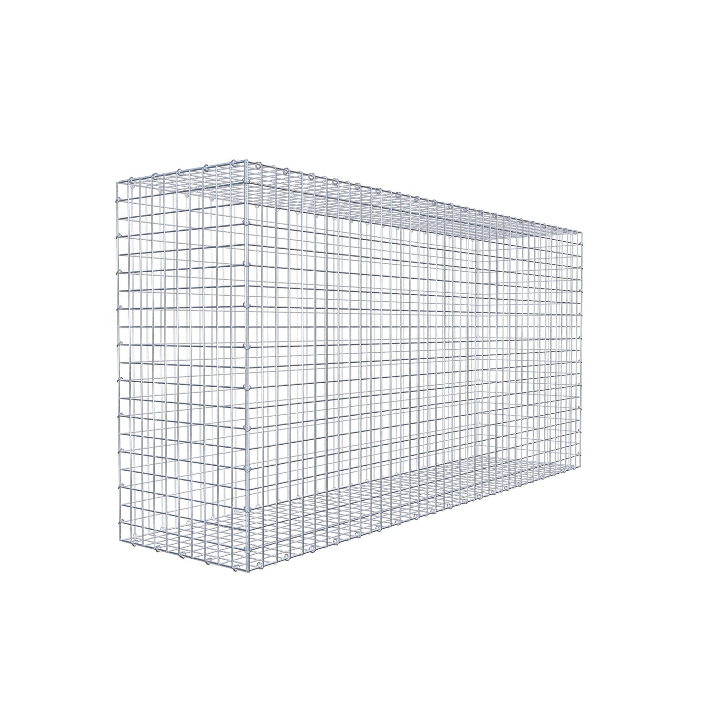 Gabião 200 cm x 100 cm x 50 cm (C x A x P), malhagem 5 cm x 5 cm, anel C