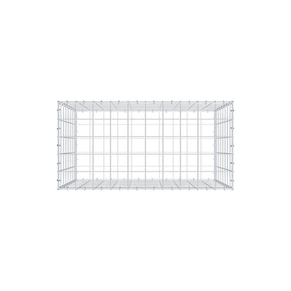 Gabione 100 cm x 80 cm x 50 cm (L x H x T), Maschenweite 10 cm x 10 cm, C-Ring