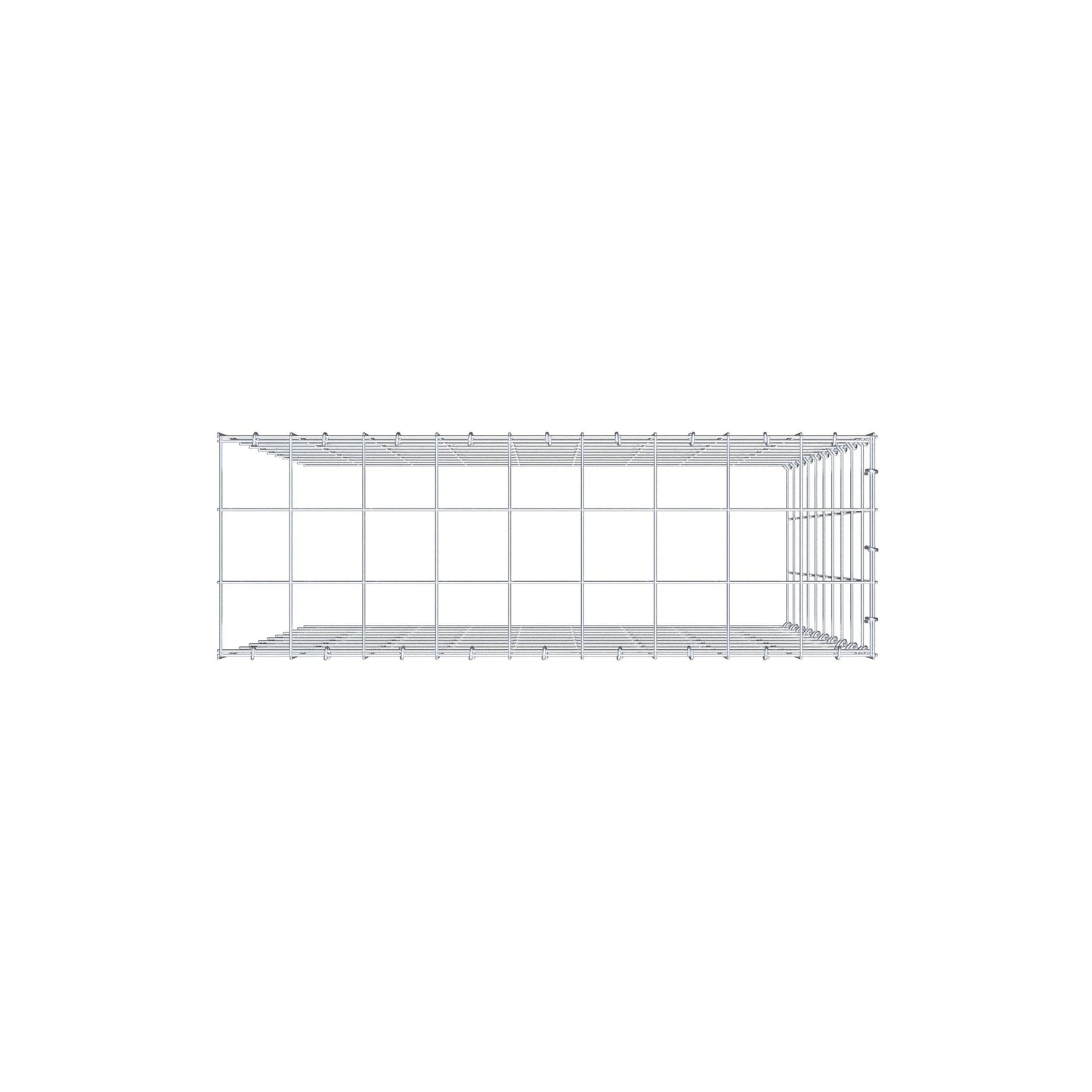 Add-on schanskorf type 4 100 cm x 90 cm x 30 cm (L x H x D), maaswijdte 10 cm x 10 cm, C-ring
