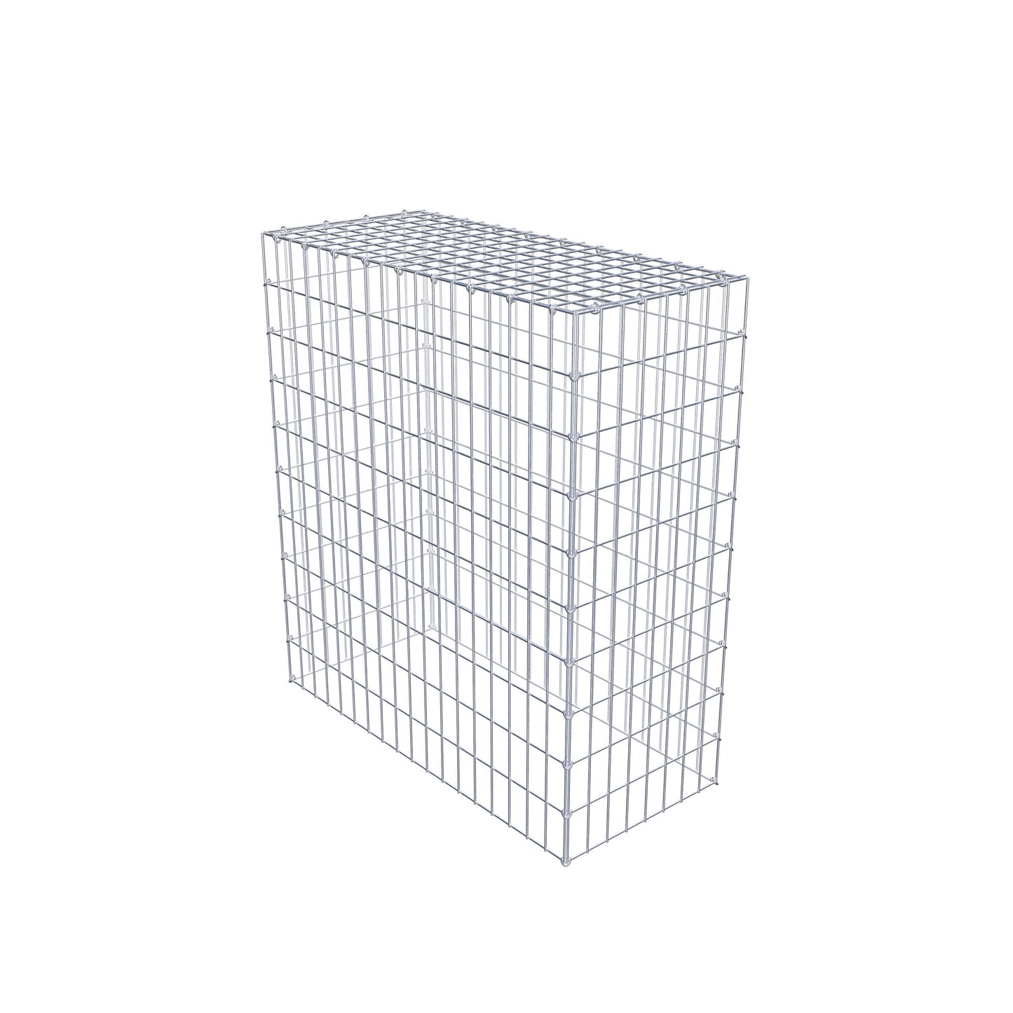 Typ 3 påbyggnadsgabion 100 cm x 90 cm x 40 cm (L x H x D), maskstorlek 5 cm x 10 cm, C-ring