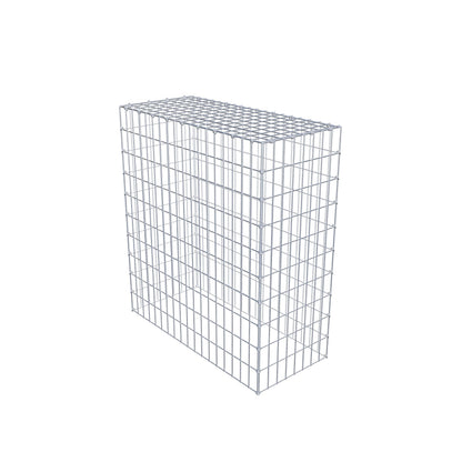 Typ 3 påbyggnadsgabion 100 cm x 90 cm x 40 cm (L x H x D), maskstorlek 5 cm x 10 cm, C-ring
