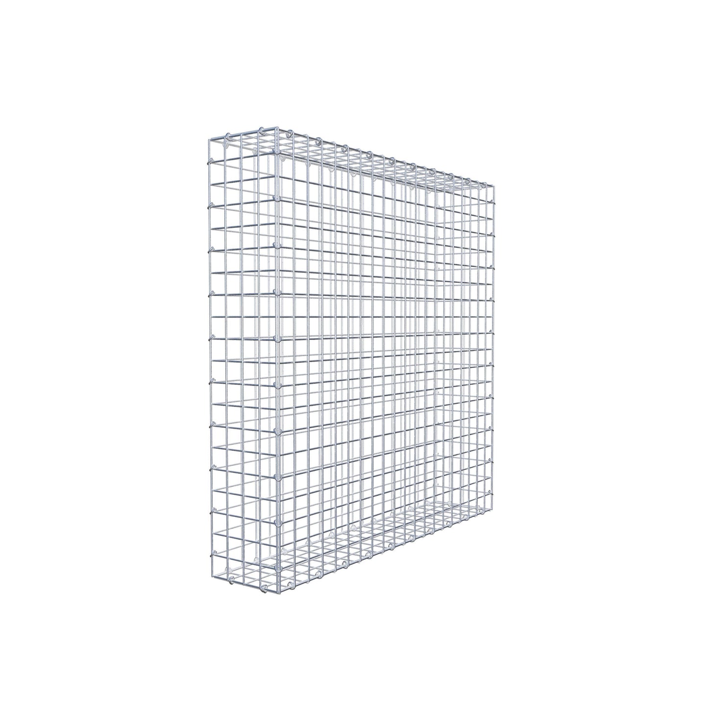 Gavión 100 cm x 100 cm x 20 cm (L x A x P), malla 5 cm x 5 cm, anillo en C