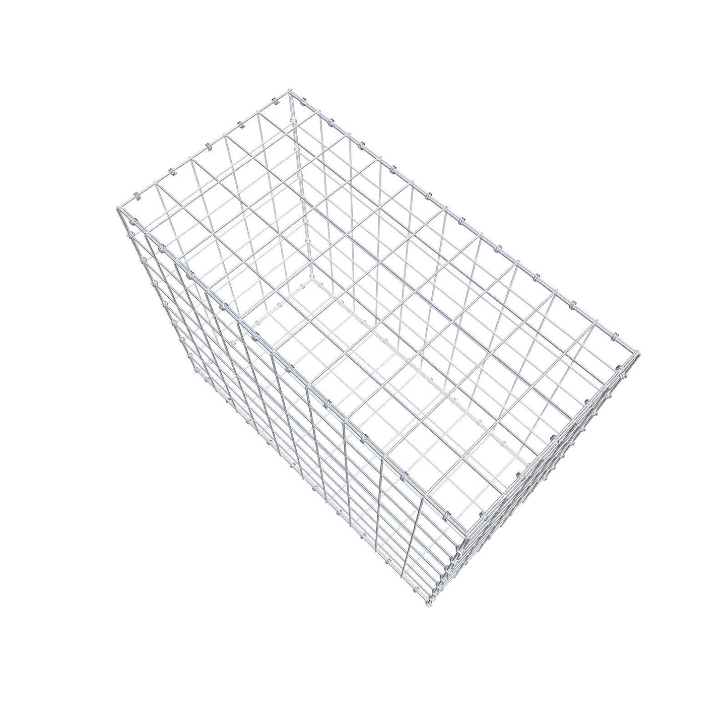 Gabion 100 cm x 80 cm x 50 cm (L x H x P), mailles 10 x 10 cm, anneau en spirale
