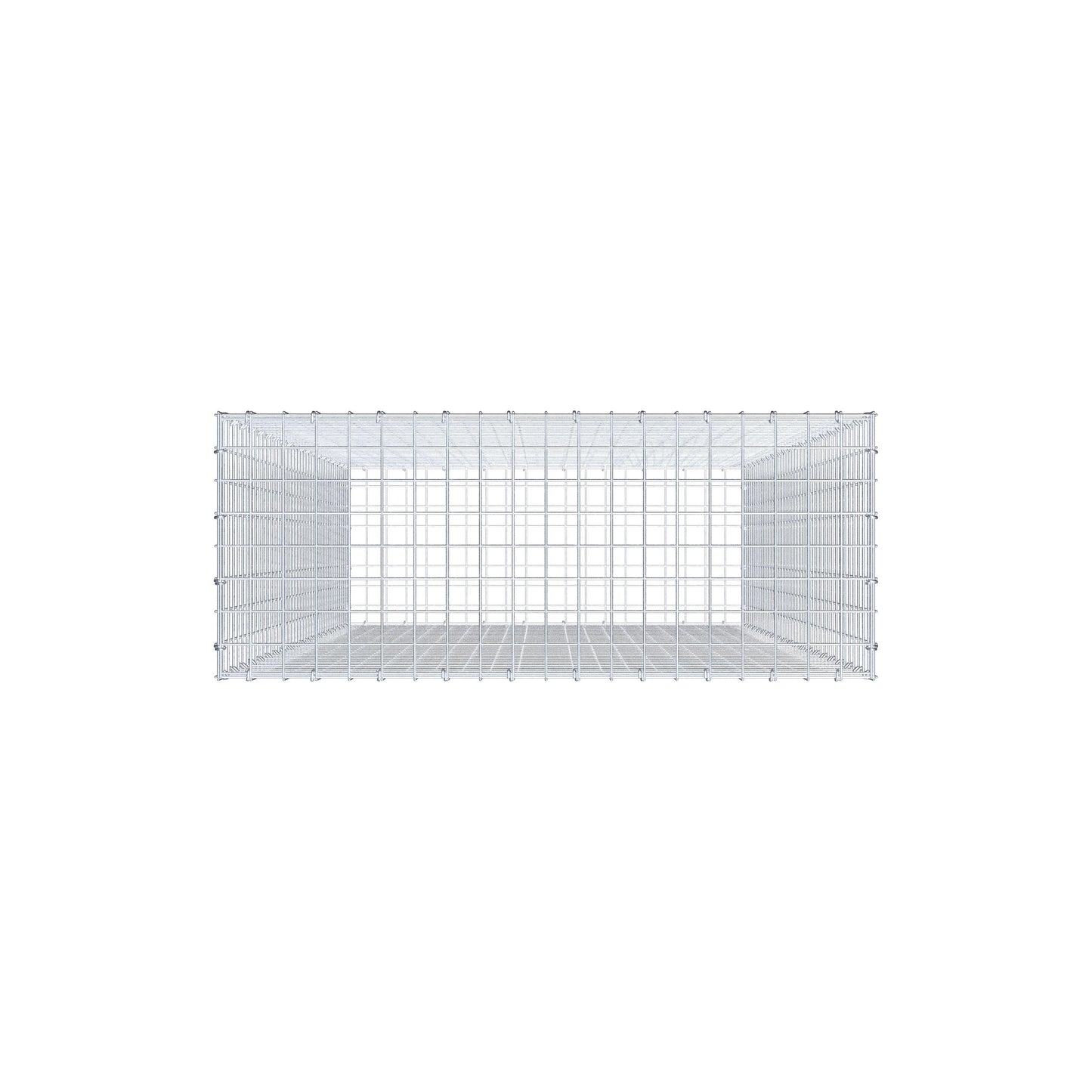 Gabion 200 cm x 100 cm x 40 cm (L x H x P), mailles 5 cm x 5 cm, anneau en C