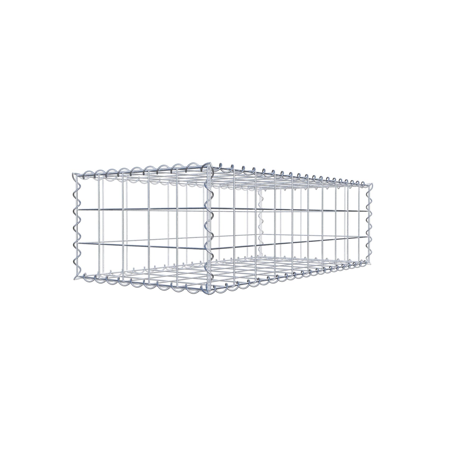 Gabion 100 cm x 30 cm x 50 cm (L x H x D), maskstorlek 10 cm x 10 cm, spiral