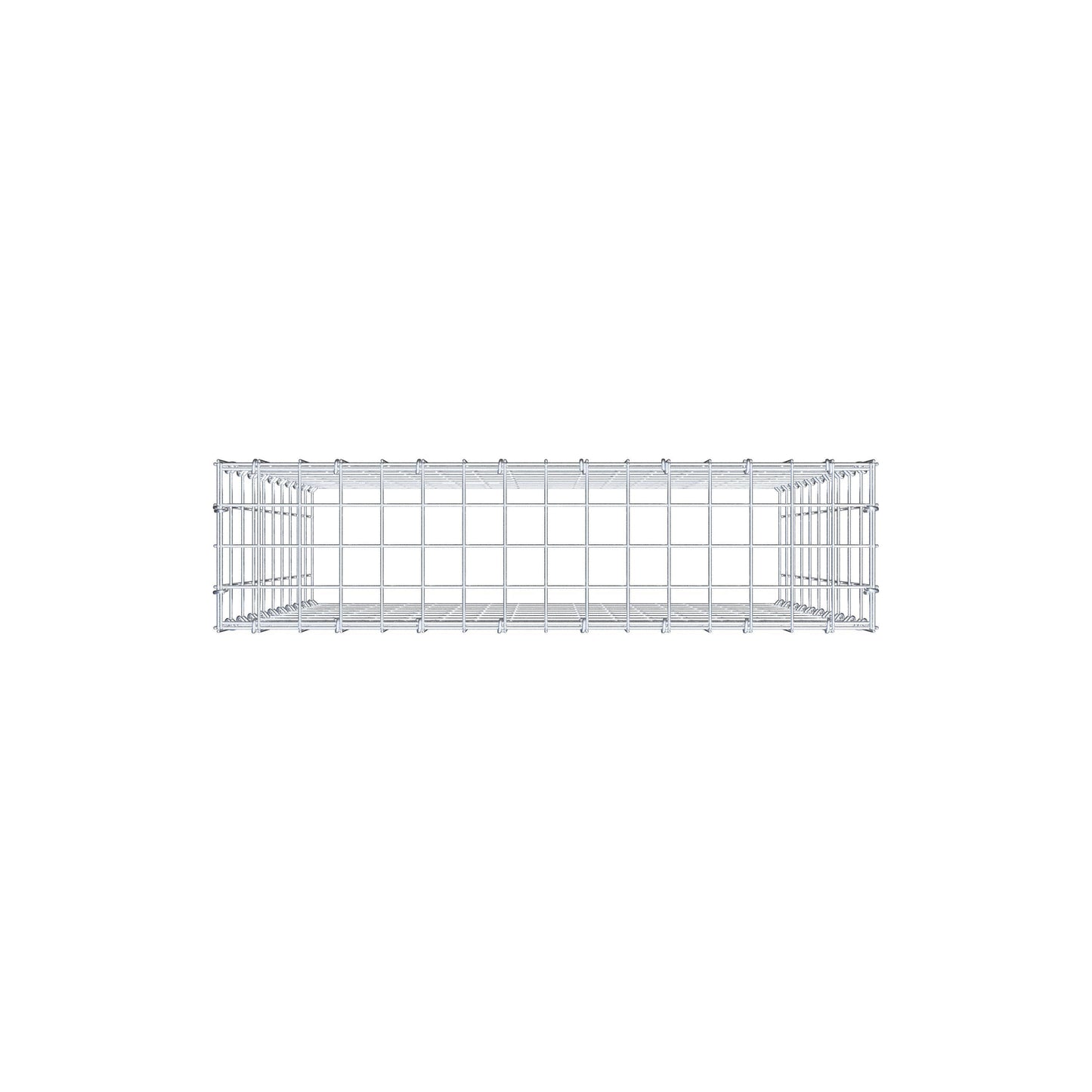 Monteret gabion type 3 100 cm x 80 cm x 20 cm (L x H x D), maskestørrelse 5 cm x 10 cm, C-ring