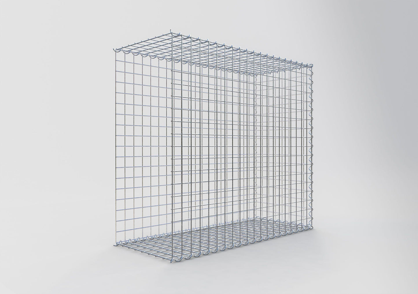Opvokset gabion type 2 100 cm x 90 cm x 40 cm (L x H x D), maskestørrelse 5 cm x 5 cm, spiral