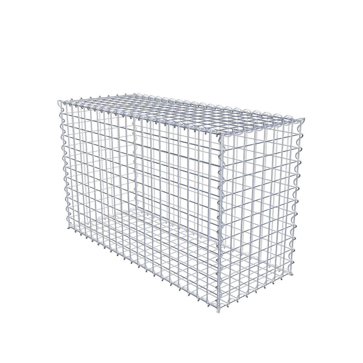 Gabbione 100 cm x 60 cm x 40 cm (L x H x P), maglia 5 cm x 5 cm, spirale