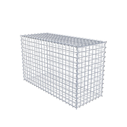 Gabbione 100 cm x 60 cm x 40 cm (L x H x P), maglia 5 cm x 5 cm, spirale