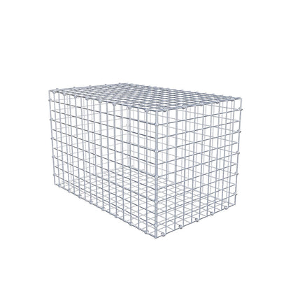 Gabion 80 cm x 50 cm x 50 cm (L x H x D), maskstorlek 5 x 5 cm, spiralring