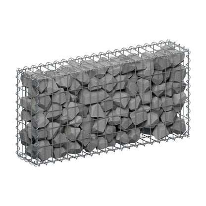 Schanskorf 100 cm x 50 cm x 20 cm (L x H x D), maaswijdte 5 cm x 10 cm, spiraalvormig