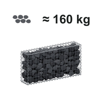 Schanskorf 100 cm x 50 cm x 20 cm (L x H x D), maaswijdte 5 cm x 10 cm, spiraalvormig
