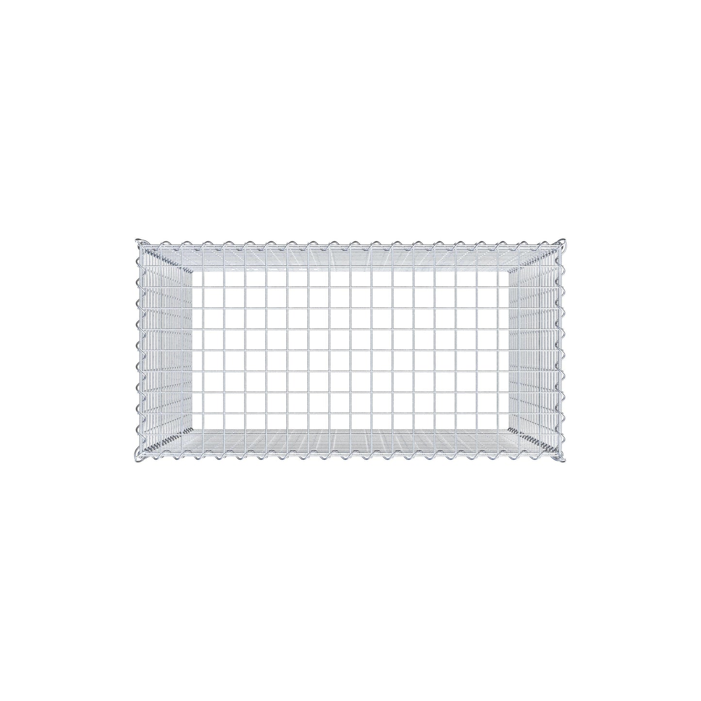 Opvokset gabion type 3 100 cm x 100 cm x 50 cm (L x H x D), maskestørrelse 5 cm x 5 cm, spiral